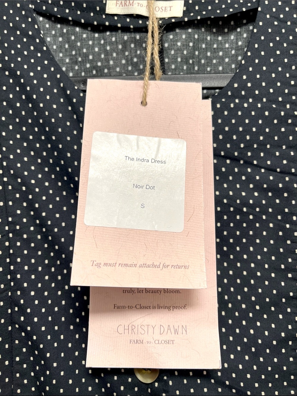 NWT Christy Dawn The Indra Dress in Noir Dot - Picture 11 of 12